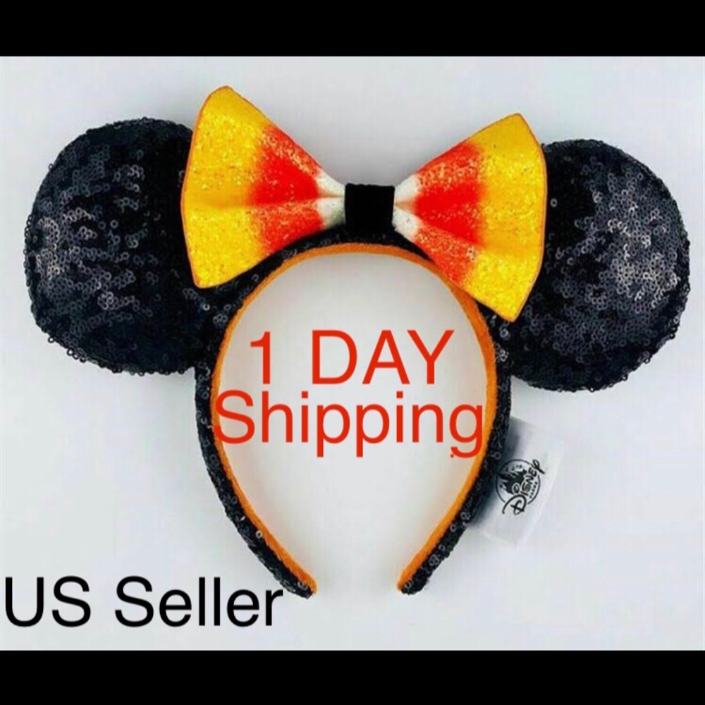 NEW- Disney Candy Corn Mickey Mouse Ears Headband Halloween Fall